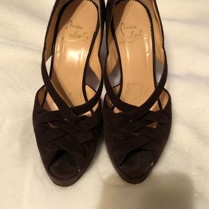Christian Louboutin suede heels
